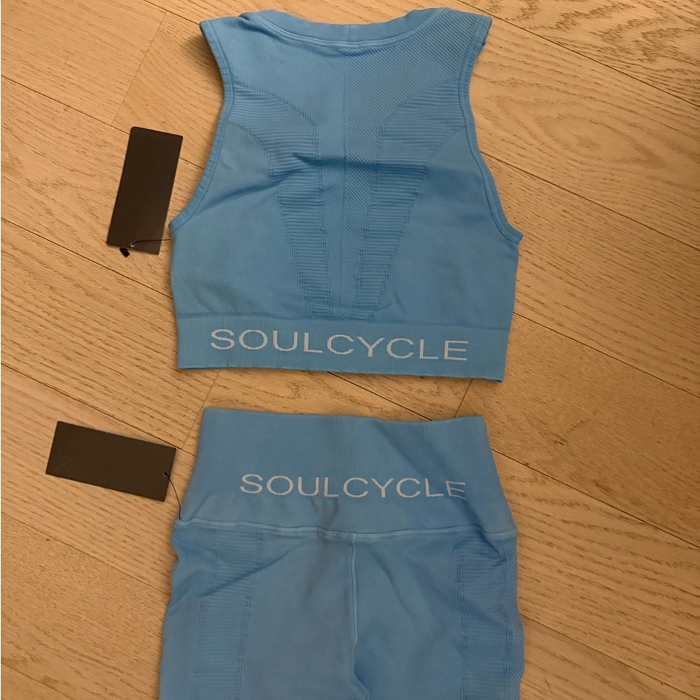 RARE SoulCycle by NUX Sky Blue workout Top